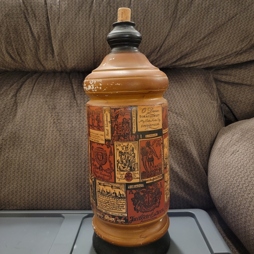 Vintage Looking Tobacco Lamp Base